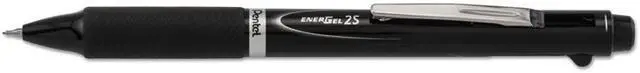 Alt view image 4 of 7 - Pentel Retractable Liquid Gel Pen Dual Ink 0.5mm Tip Black/Red BLW335A