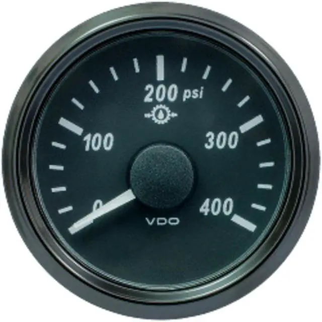 Alt view image 2 of 2 - VDO SINGLEVIU 52MM (2-1/16) OIL PRESSURE GAUPSI W/ HARNESS