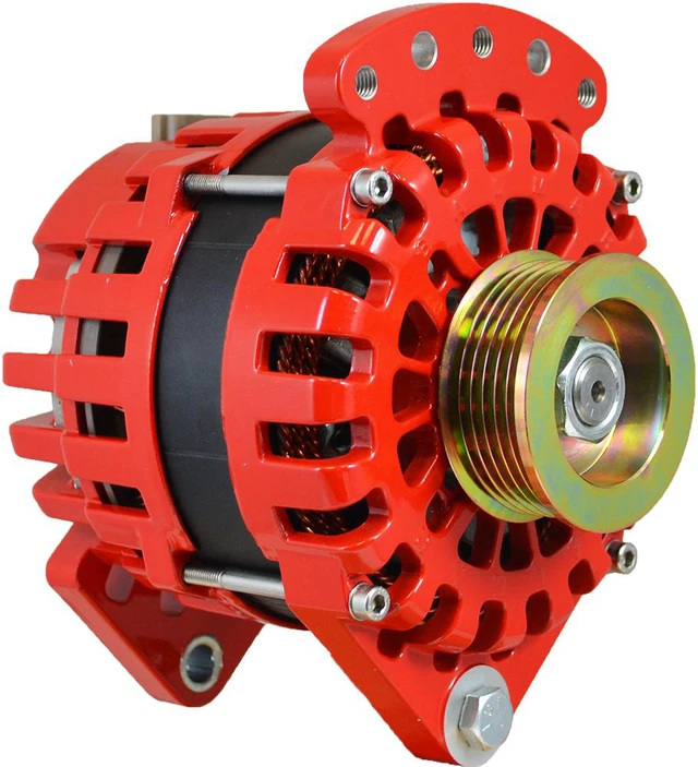 Alt view image 2 of 3 - Balmar Alternator 3.15" Dual Foot Saddle K6 Serpentine Pulley - 170A - 12V