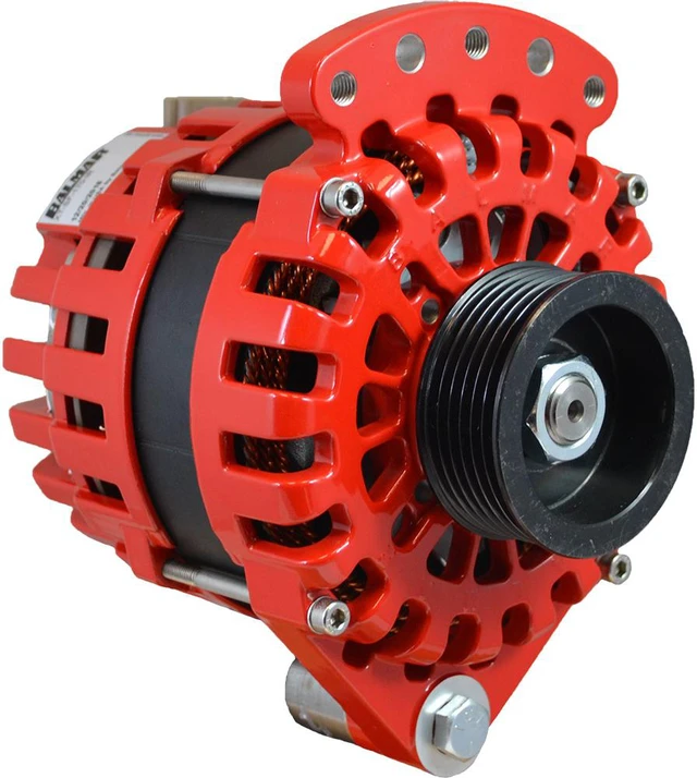 Alt view image 2 of 3 - Balmar Alternator 1-2" Single Foot K6 Serpentine Pulley - 170A - 12V