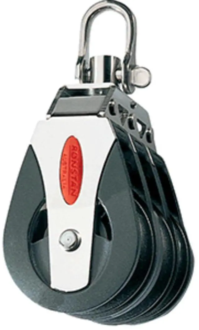 Alt view image 4 of 4 - RONSTAN SERIES 40 BALL BEARING BLOCK- TRIPLE- SWIVEL HEAD