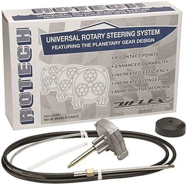 Alt view image 11 of 13 - UFlex Rotech 18' Rotary Steering Package - Cable, Bezel, Helm