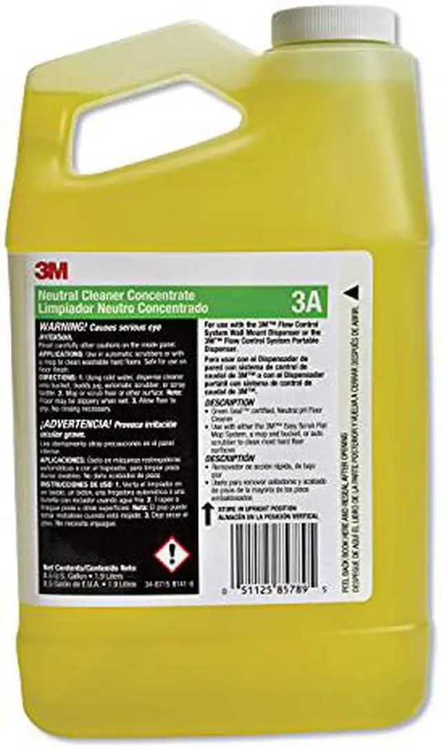 Alt view image 3 of 6 - 3M Neutral Cleaner Concentrate, 0.5 Gallon