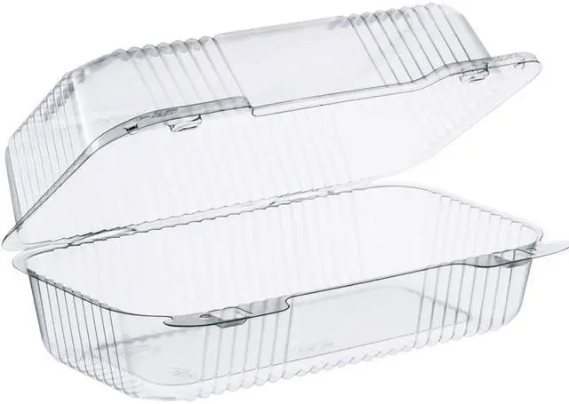 Alt view image 3 of 4 - Dart StayLock Clear Hinged Lid Containers 5.4 x 9 x 3.5 Clear 250/Carton C35UT1