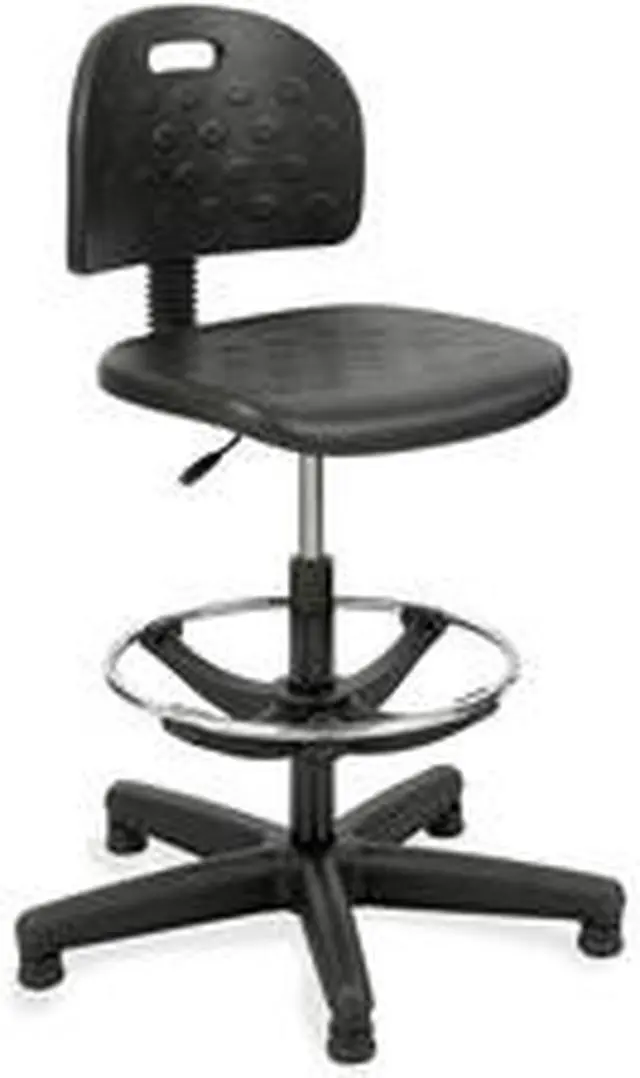 Alt view image 8 of 8 - Safco Workbench Chair 5 Casters 25"x25"x39-49" Black 6680