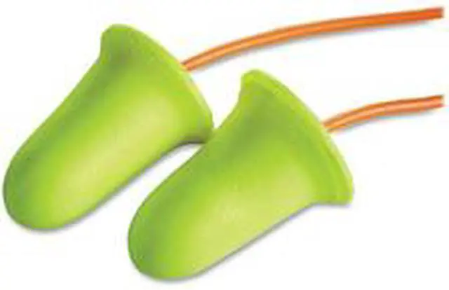 Alt view image 6 of 7 - E-A-R soft FX Corded Earplugs - Disposable, Corded - Noise Protection - Foam, Polyurethane, Vinyl Cord - Yellow - 200 / Box