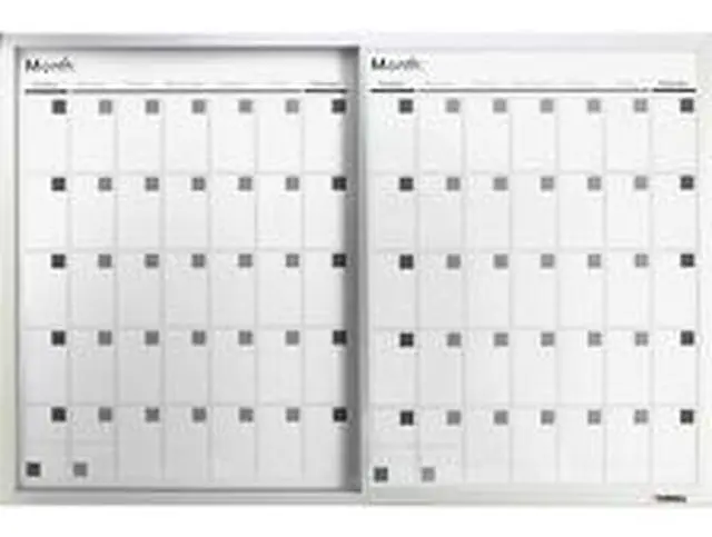 Alt view image 6 of 11 - Lorell Dry-Erase Magnetic Calendar Baord 24"x36" Frost 52503