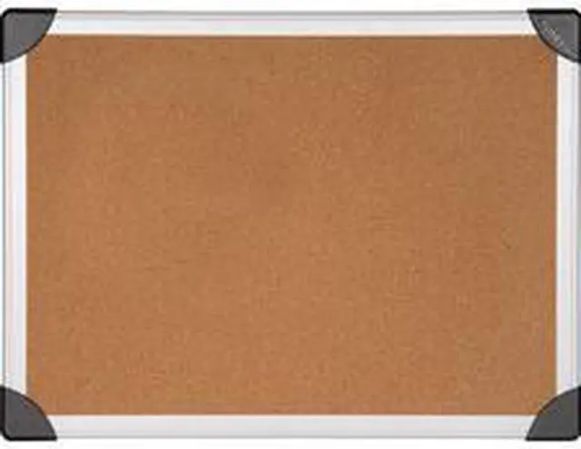 Alt view image 5 of 5 - Lorell Cork Board 4'x3' Aluminum Silver/Brown 19192