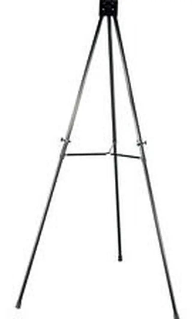 Alt view image 9 of 10 - Lorell Telescoping Aluminum Easel Adjust Legs 66" Black 75683