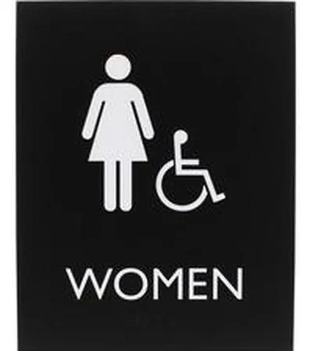 Alt view image 3 of 4 - Lorell Sign, Women, 6-4/10"Wx8-1/2"Lx4/5"H, Black (LLR02666)