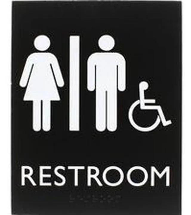 Alt view image 3 of 4 - Lorell Sign, Unisex, 6-4/10"Wx8-1/2"Lx4/5"H, Black (LLR02664)