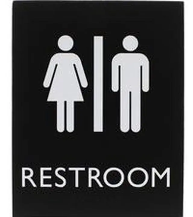 Alt view image 3 of 4 - Lorell Sign, Unisex, 6-4/10"Wx8-1/2"Lx4/5"H, Black (LLR02663)