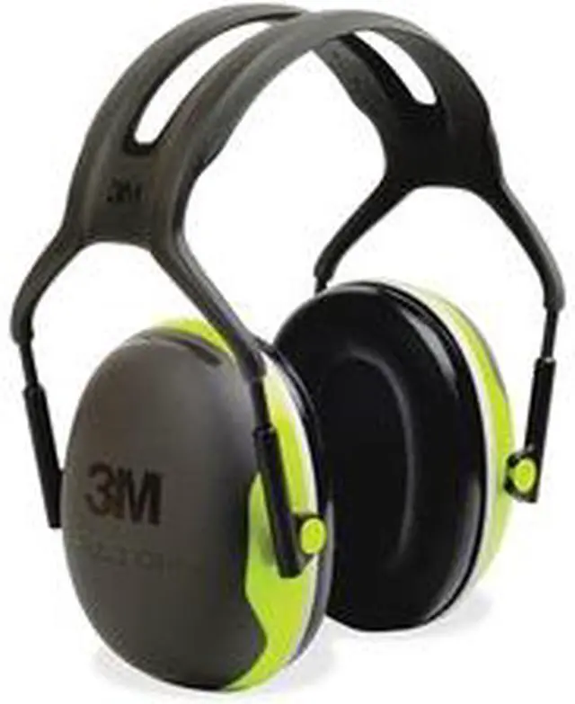 Alt view image 13 of 20 - 3M PELTOR X4 Earmuffs, 27 dB NRR, Fluorescent Yellow-Green X4A