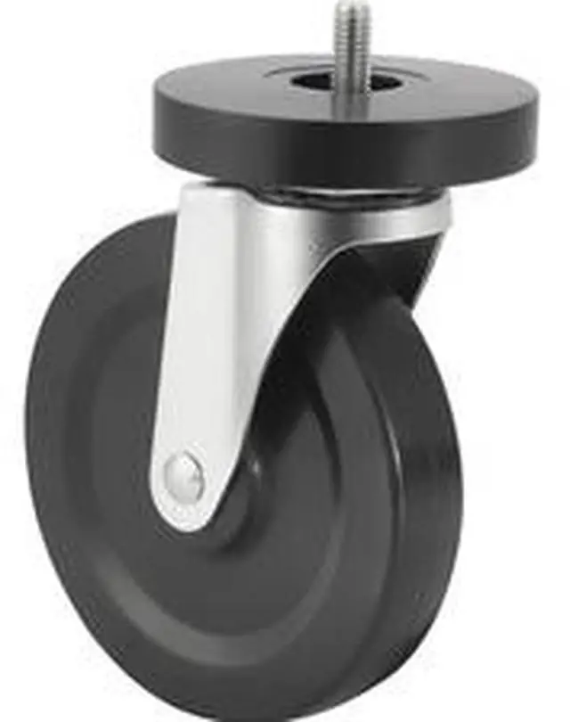 Alt view image 12 of 15 - Lorell Caster Kit 5" Wheel f/ Industr. Shelving 4/ST Black 84861