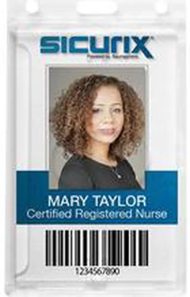 Alt view image 10 of 11 - SICURIX Rigid PC ID Badge Dispensers with Thumb Slot - Vertical - Support 2.50" x 3.50" Media - Vertical - Polycarbonate - 25 / Pack - Clear