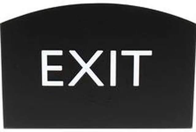 Alt view image 3 of 7 - Lorell Exit Sign, 4-1/2" x 6-4/5" x 1/2", Black, Each (LLR02680)
