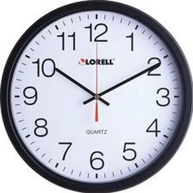 Alt view image 3 of 8 - Lorell 12-1/2" Slimline Wall Clock - Analog - Quartz