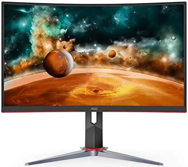 Alt view image 13 of 13 - AOC CQ27G2 27" Super Curved Frameless Gaming Monitor QHD 2K, 1500R Curved VA, 1ms, 144Hz, FreeSync, Height Adjustable