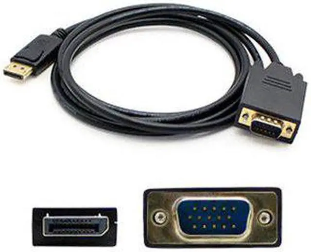 Alt view image 6 of 8 - AddOn DISPORT2VGAMM3B AddOn 91.00cm (3.00ft) DisplayPort Male to VGA Male Black Adapter Cable - 100% compatible with select devices.