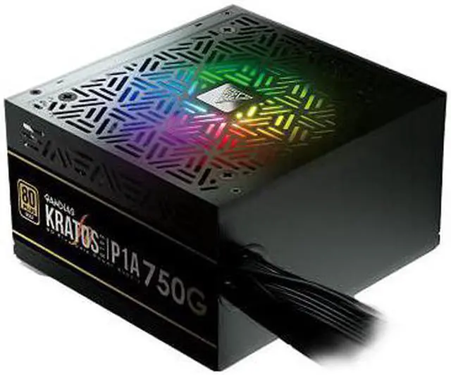 Alt view image 4 of 5 - GAMDIAS Kratos P1A-750W Gold RGB Motherboard Sync Power Supply