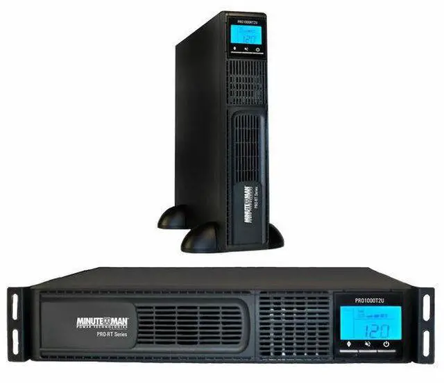 Alt view image 7 of 11 - Minuteman PRO1000RT2U PRO-RT 1000VA Tower/Rack/Wall Mountable UPS - 2U Tower/Rack/Wall Mountable - 4 Minute Stand-by - 120 V AC Input - 120 V AC Output - 8 x NEMA 5-15R Receptacle(s)
