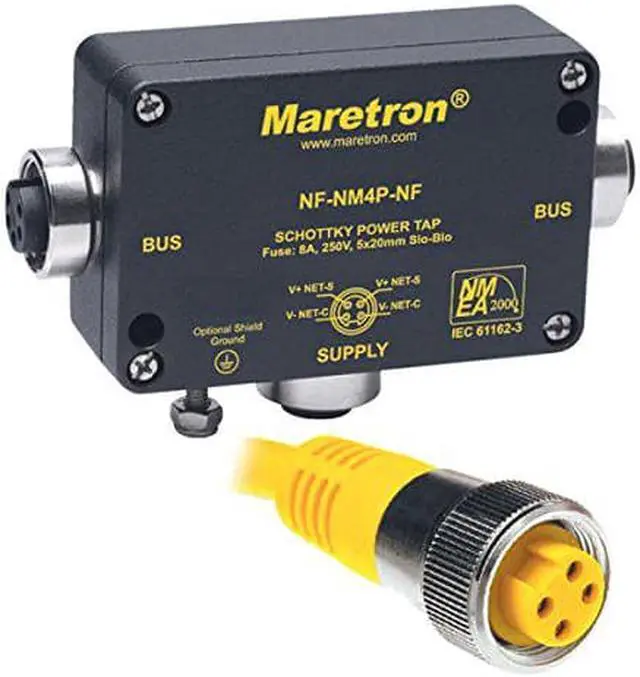 Alt view image 3 of 3 - MARETRON MINI POWERTAP FEMALE W/ FUSE & LED DIAGNOSTICS NF-NM4P-NF