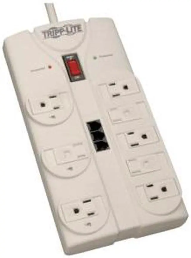 Alt view image 10 of 14 - TRIPP LITE TLP808TELTAA 8 ft. 9 Outlets 2160 joules Protect It! Surge Suppressor - TAA Compliant