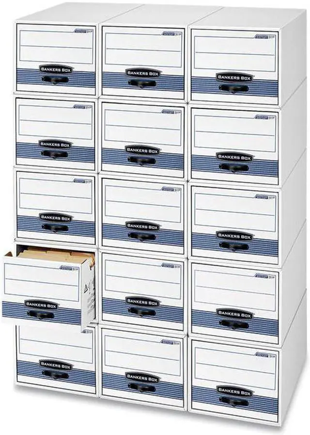 Alt view image 4 of 9 - Fellowes 1231101 Super Stor/Drawer Steel Plus Storage Box, Letter, Kraft/Green, 6/Carton