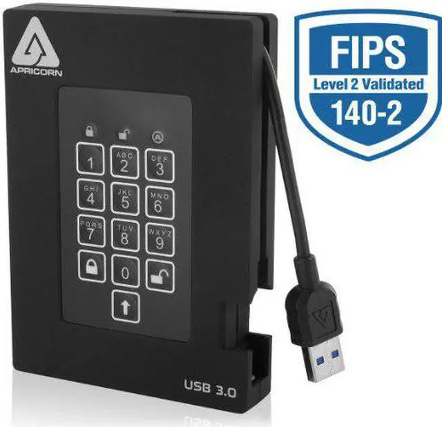 Alt view image 10 of 14 - Apricorn Aegis Padlock Fortress A25-3Pl256-S2000f 2 Tb Solid State Drive - 2.5" External - Black