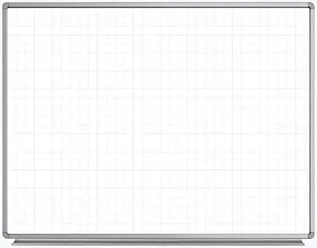 Alt view image 7 of 9 - Luxor 48" x 36" Wall-Mounted Magnetic Ghost Grid Whiteboard