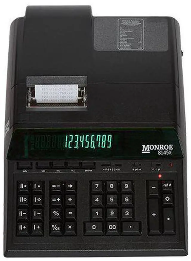 Alt view image 2 of 6 - Monroe MNE8145XB 14 Digit Heavy Duty Calculator, Black