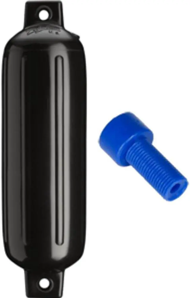 Alt view image 5 of 5 - Polyform G - 3 Twin Eye Fender 5.5 x 20 - Black with Air Adaptor - G-3-BLACK