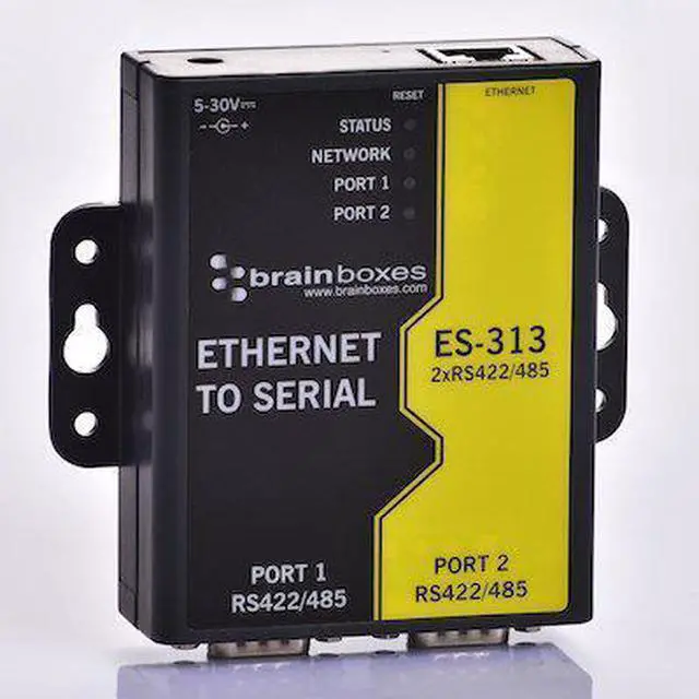 Alt view image 9 of 17 - Brainboxes ES-457 2 Port RS232 PoE Ethernet to Serial Adapter