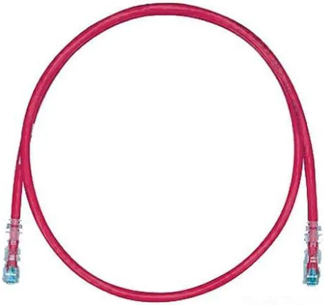 Alt view image 3 of 4 - Panduit UTPSP10RDY category-6 8-conductor Strain Relief clear Boot Patch cord, 10-Feet, Red