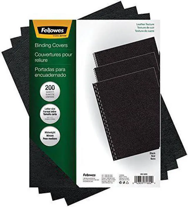 Alt view image 8 of 20 - Fellowes 5229101 Fellowes Letter-Size Executive Binding Covers, 200 Pk