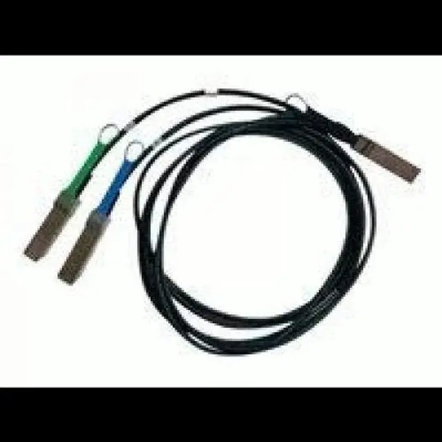 Alt view image 5 of 9 - Mellanox Passive Copper Hybrid Cable, IB HDR 200Gb/s to 2x100Gb/s, QSFP56 to 2xQSFP56, LSZH, Colored, 2m, 26AWG