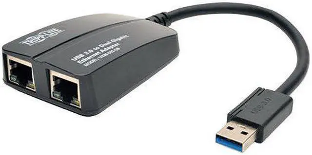 Alt view image 11 of 17 - Tripp Lite U336-002-GB USB 3.0 to Dual Port Gigabit Ethernet Adapter 10/100/1000 Mbps