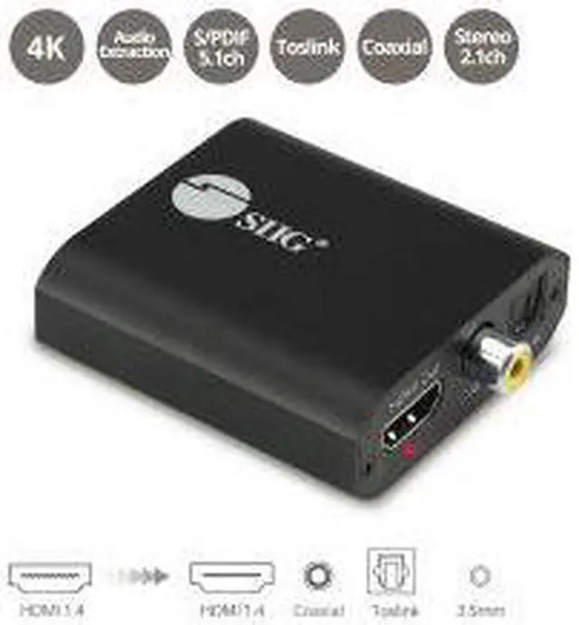 Alt view image 9 of 9 - SIIG AC CE-H26Q11-S1 4K HDMI with Audio Extractor Converter Color Box