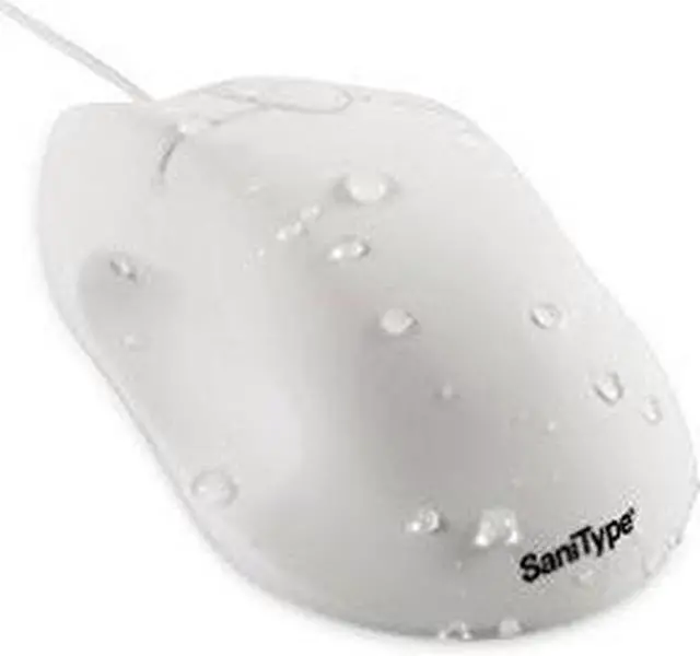 Alt view image 3 of 3 - WETKEYS OMST0C01-W ERGONOMIC OPT 3BTN USB PS2 MSE