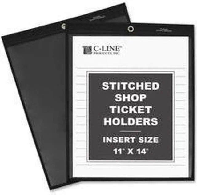 Alt view image 8 of 14 - C-Line Shop Ticket Holders Stitched One Side Clear 75" 11 x 14 25/BX 45114