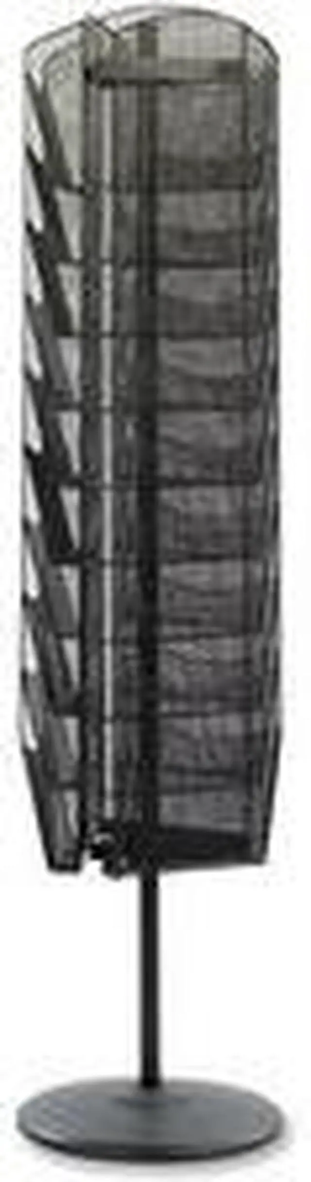 Alt view image 12 of 18 - Safco Onyx Mesh Rotating Magazine Display 30 Compartments 16-1/2w x 66h Black
