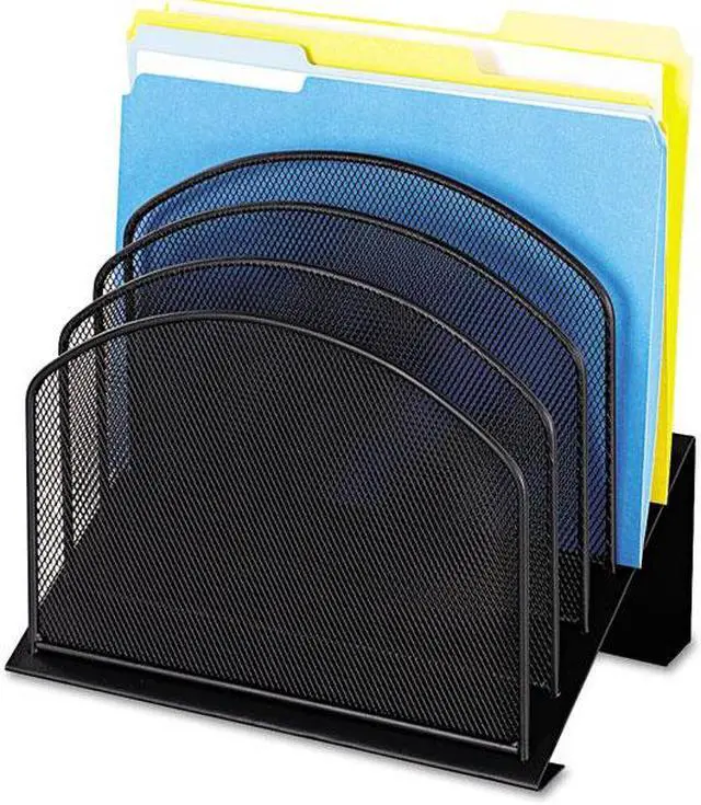 Alt view image 11 of 16 - Safco Mesh Desk Organizer Eight Sections Steel 11 1/4 x 10 7/8 x 13 3/4 White