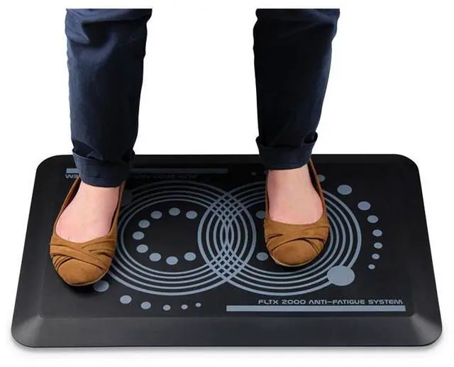 Alt view image 14 of 20 - Floortex AFS-TEX 2000 Anti-Fatigue Mat Rectangle 16"x24", Midnight Black