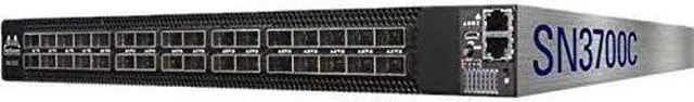 Alt view image 2 of 5 - Mellanox Spectrum-2 Based 100GbE 1U Open Switch with Cumulus Linux, 32 QSFP28 Ports, 2 Power Supplies (AC), Standard Depth, x86 CPU, P2C Airflow, Rail Kit
