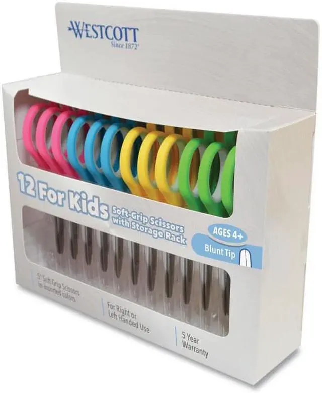 Alt view image 11 of 11 - Westcott Junior Scissors Pointed Tip 5" Full 12/PK STST/AST 15972