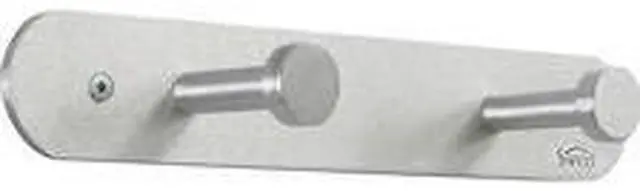 Alt view image 4 of 12 - Safco Nail Head Wall Coat Rack, Two Hooks, Metal, Satin Aluminum