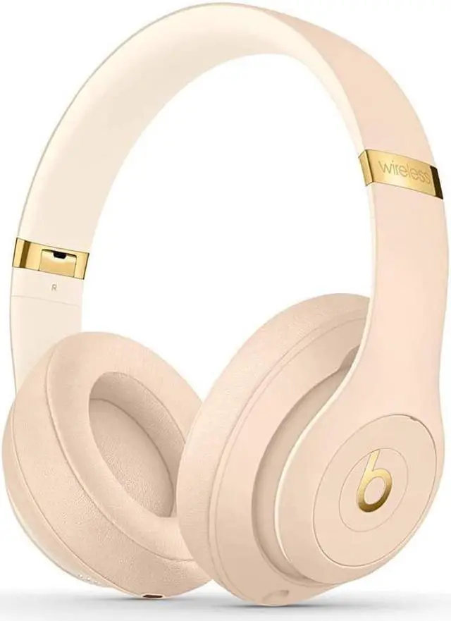 Alt view image 6 of 10 - Beats Noise Cancelling Over-Ear Studio3 Wireless Headphones The Skyline Collection - Desert Sand (MTQX2LL/A)