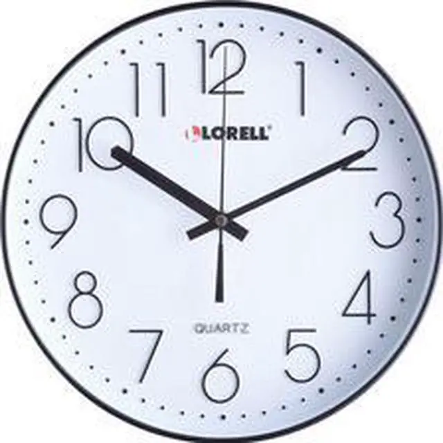 Alt view image 3 of 5 - Lorell 12" Quiet Wall Clock - Black