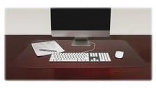 Alt view image 10 of 12 - Lorell Desk Pad Rectangular Non-glare 36"x20" Clear 39650