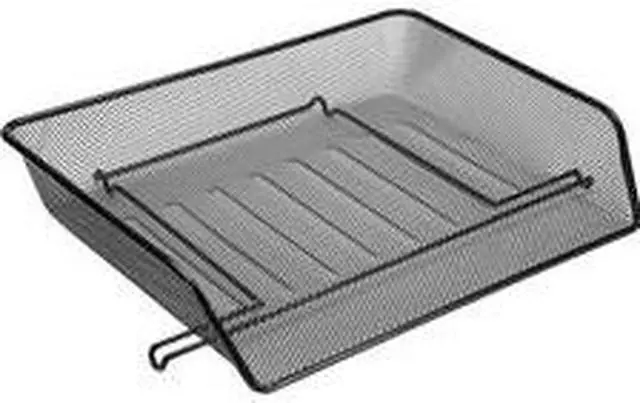 Alt view image 6 of 6 - Lorell Letter Tray Side Load 14-1/4"x10-3/4"x3" Black Mesh 84154